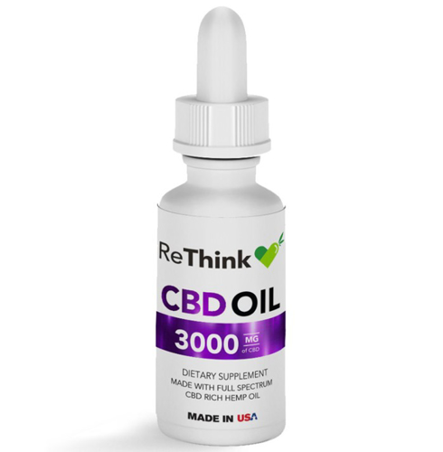 Rethink CBD Tincture Oil - 3000mg - 30 mL - Bottle