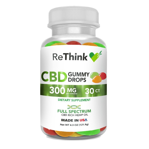 CBD Gummy Drops - 300MG - Bottle - 30 Count - Bottle